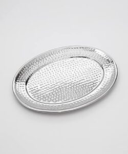 american metalcraft 11″ x 15″ oval hammered tray