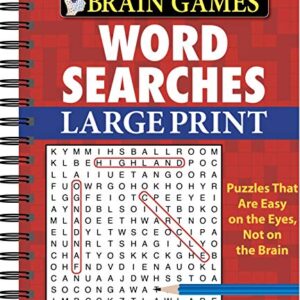 Brain Games - Word Searches - Large Print (Red)