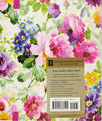 Peony Garden Large Address Book