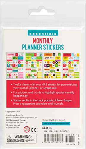 Essentials Month By Month Planner Stickers (set of 475 stickers)