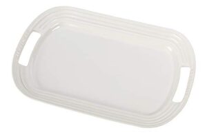 le creuset stoneware oval serving platter, 16.25″, white