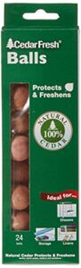 cedar fresh household essentials 24 pack of cedar balls, 24-pack, brown