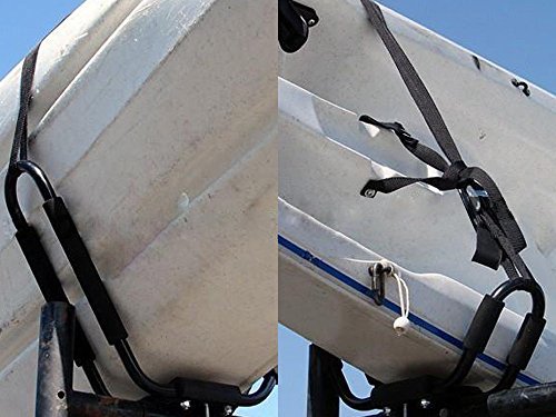 TMS J-Bar Rack HD Kayak Carrier Canoe Boat Surf Ski Roof Top Mounted on Car SUV Crossbar