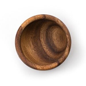 Ironwood Gourmet Acacia Condiment Cup, 2.75 x 2.75 x 1.5 inches, Brown