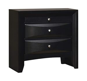 briana 2-drawer nightstand with tray black