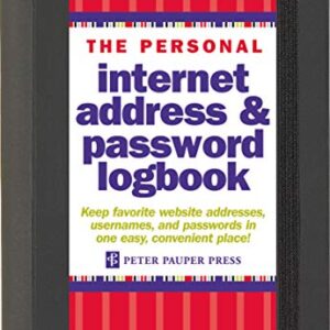 The Personal Internet Address & Password Logbook (removable cover band for security)