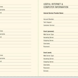 The Personal Internet Address & Password Logbook (removable cover band for security)