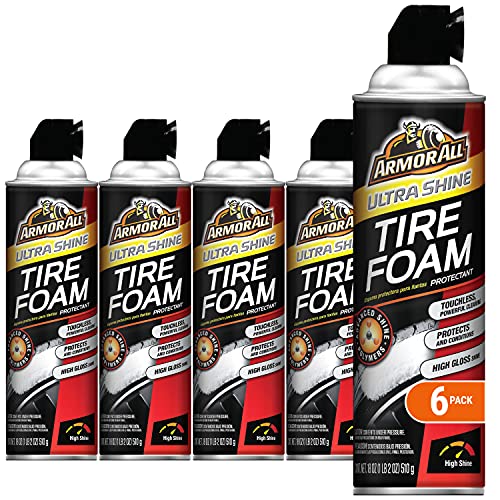 Armor All 14900 Tire Foam Ultra Shine, 18-Fluid Ounce Cans (Pack of 6)