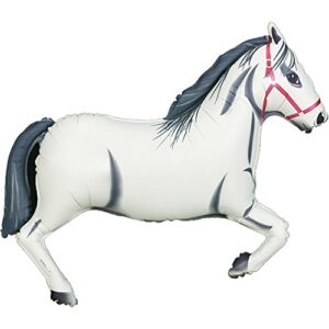 oaktree betallic 43 inch shape white horse packaged