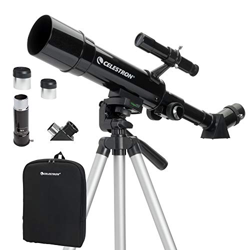 Celestron - 50mm Travel Scope - Portable Refractor Telescope - Fully-Coated Glass Optics - Ideal Telescope for Beginners - BONUS Astronomy Software Package