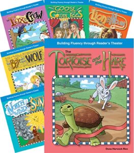 teacher created materials – classroom library collections: reader’s theater: fables – 8 book set – grades 1-3 – guided reading level e – q