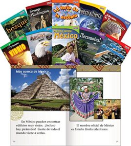 teacher created materials – time for kids informational text (spanish) set 1 – 10 book set – grade 2 – guided reading level i – m