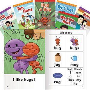 Teacher Created Materials - Classroom Library Collections: Short E,O,U Rimes - 6 Book Set - Grades Prek-1 - Guided Reading Level A - B