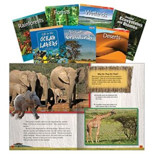 teacher created materials – classroom library collections: biomes and ecosystems – 7 book set – grades 2-4