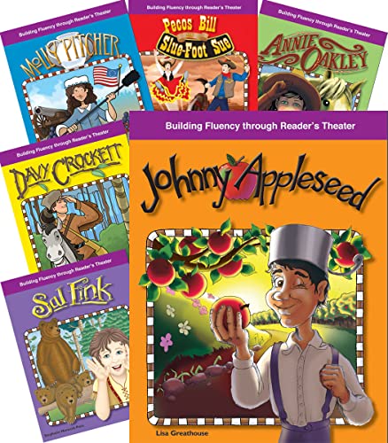 Teacher Created Materials - Reader's Theater: American Tall Tales and Legends - 8 Book Set - Grades 3-5 - Guided Reading Level I - S