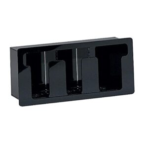 dispense-rite fml-3 three section built-in lid organizer – black acrylic
