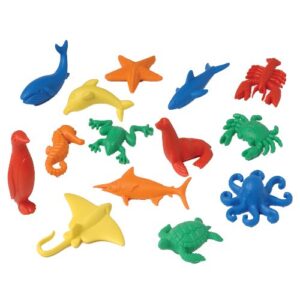 constructive playthings aquatic life classify and count 84 pc. set with 6 colors and 14 creatures for ages 3 years and up