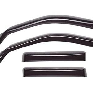 WeatherTech Custom Fit Front & Rear Side Window Deflectors for Buick Rainier, Dark Smoke