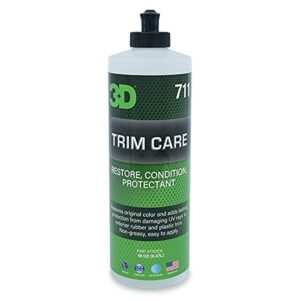 3d trim care restorer of faded & dull plastic, rubber, trim & bumpers – renews surface to original appearance – long lasting shine & protection 16oz.