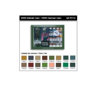 Model Color Paint Set - WWII German Camouflage Colors