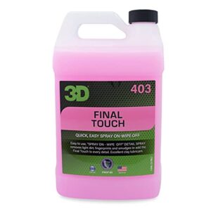 3D Final Touch Quick Detail Spray - Easy Spray On, Wipe Off Showroom Shine 1 Gallon