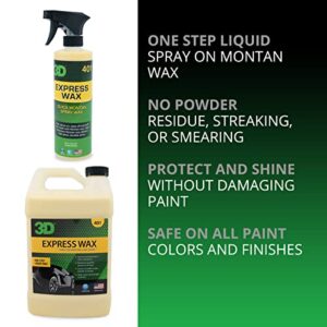 3D Express Montan Spray Wax - Glossy Shine, Streak Free, No Powder Residue 16oz.