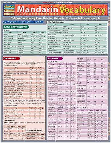 Mandarin Vocabulary (Quick Study Academic)