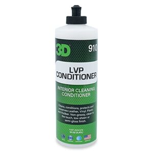 3d leather, vinyl & plastic conditioner – restores, conditions & protects for extended life & appearance – great for seats, steering wheels, door panels – car, office, home use 16oz.