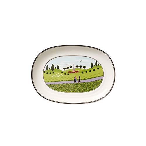 Villeroy & Boch Design Naif Pickle Dish, 7.75 in, White/Colorful