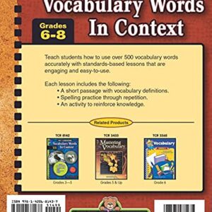 Vocabulary Words in Context: Grade 6-8 (101 Lessons)