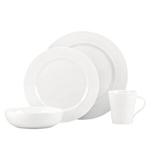 lenox tin can alley seven 4pc place setting, 4.70 lb, white