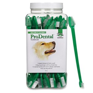 top performance prodental dual-end toothbrushes — convenient toothbrushes for cleaning pets’ teeth, 50-pack