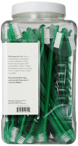 Top Performance ProDental Dual-End Toothbrushes — Convenient Toothbrushes for Cleaning Pets' Teeth, 50-Pack