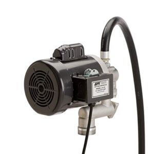 gpi – l5116 high viscosity oil pump, 16 qpm, 115v/230ac oil transfer pump for viscous fluids that features a 0.75” ball valve nozzle, 8 foot hose, 3 foot power cord with three-prong plug (142100-01)