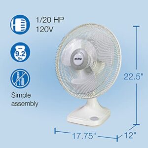 Air King 9106 16-Inch 3-Speed Oscillating Table Fan