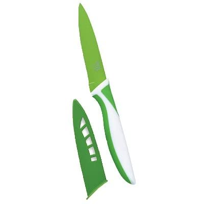 Goodcook 4-inch Nonstick Paring Kitchen Knife, Green