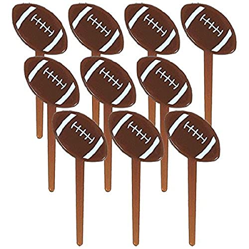 Football Plastic Picks - 3", 36 Pcs