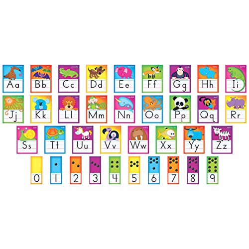 TREND enterprises, Inc. T-8265 Awesome Animals Alphabet Cards Standard Manuscript Bulletin Board Set