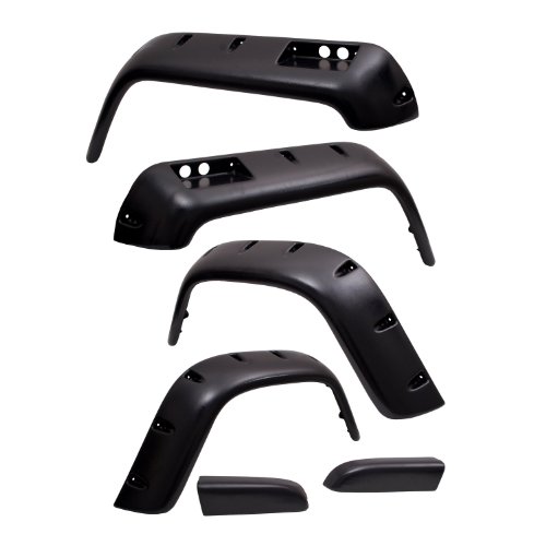 Rugged Ridge 11632.10 All Terrain Fender Flare Kit, 6 inch, 6 Piece; 87-95 Jeep Wrangler YJ