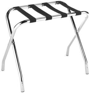 whitmor chrome luggage rack – foldable – commercial quality