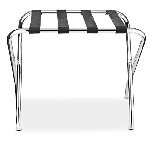 Whitmor Chrome Luggage Rack - Foldable - Commercial Quality