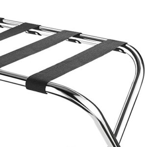 Whitmor Chrome Luggage Rack - Foldable - Commercial Quality