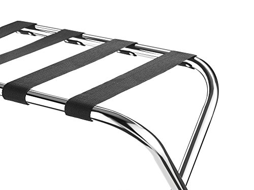 Whitmor Chrome Luggage Rack - Foldable - Commercial Quality