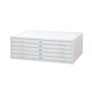 safco products flat file for 48″ w x 36″ d documents, 5-drawer (additional options sold separately), white