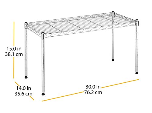 Whitmor Supreme Wide Stacking Shelf - Heavy Duty - Adjustable - Chrome