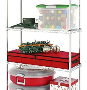 Whitmor Supreme 4 Tier Adjustable Shelves and Leveling Feet, Chrome