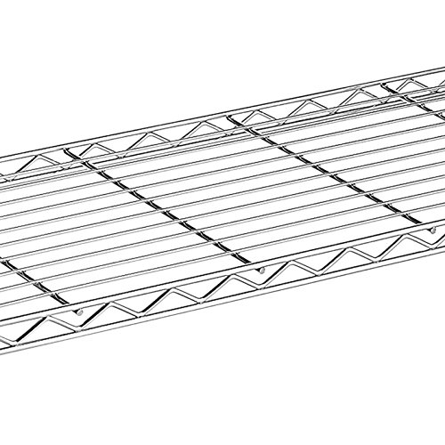 Whitmor Supreme 4 Tier Adjustable Shelves and Leveling Feet, Chrome