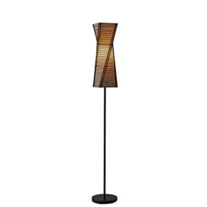 adesso home 4047-01 transitional floor lamp from stix collection in black finish, 10.00 inches