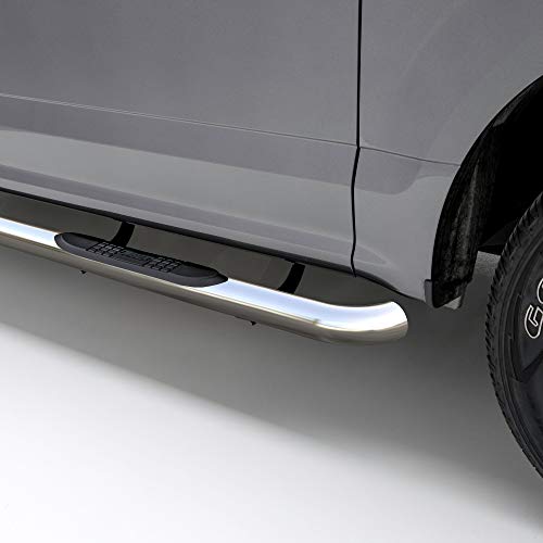 ARIES 204041-2 3-Inch Round Polished Stainless Steel Nerf Bars, No-Drill, Select Chevrolet, GMC C2500, C3500, K2500, K3500