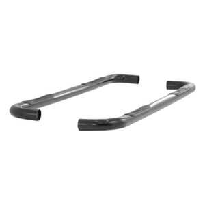 ARIES 204013 3-Inch Round Black Steel Nerf Bars, No-Drill, Select Chevrolet Silverado, GMC Sierra 1500, 2500, 3500 HD